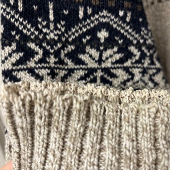 Mens Large Timber Trails Vintage Navy & Tan Sweater 90s - Picture 5 of 11